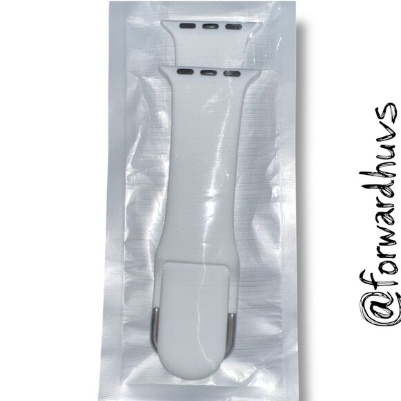 Bundle Sale 3 for $15 | Watch Silicone Band – White – Fits Apple Series 8 - Picture 1 of 10